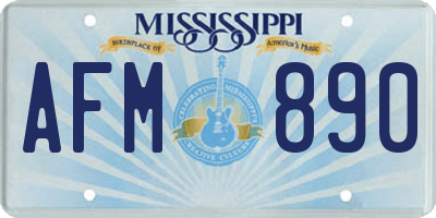 MS license plate AFM890