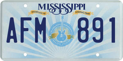 MS license plate AFM891