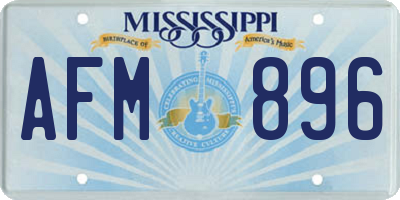 MS license plate AFM896