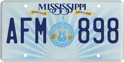 MS license plate AFM898