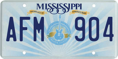 MS license plate AFM904