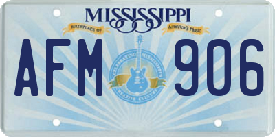 MS license plate AFM906