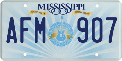 MS license plate AFM907