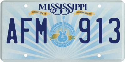 MS license plate AFM913