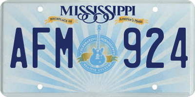 MS license plate AFM924