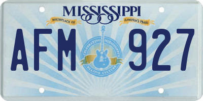 MS license plate AFM927