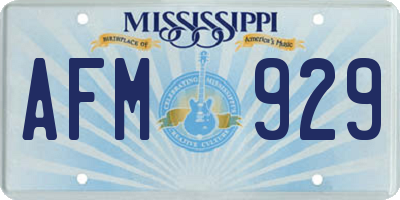MS license plate AFM929