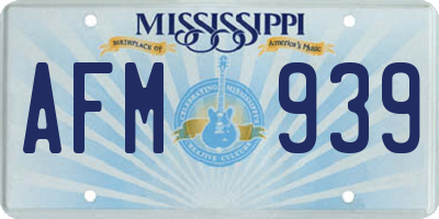 MS license plate AFM939