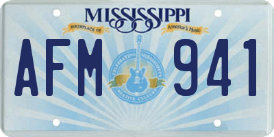 MS license plate AFM941
