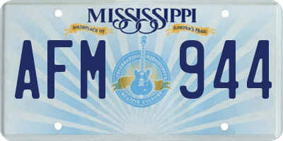 MS license plate AFM944