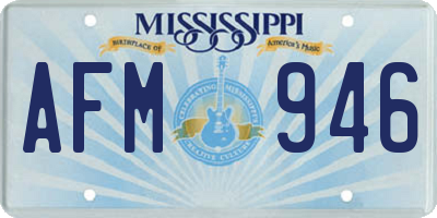 MS license plate AFM946