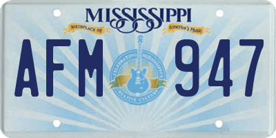 MS license plate AFM947