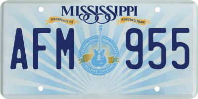 MS license plate AFM955