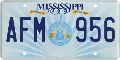 MS license plate AFM956