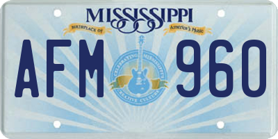MS license plate AFM960