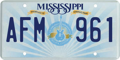 MS license plate AFM961