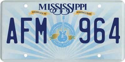 MS license plate AFM964