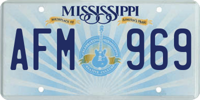 MS license plate AFM969