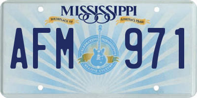 MS license plate AFM971
