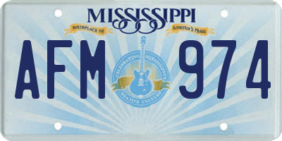 MS license plate AFM974