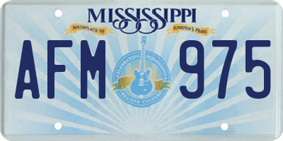 MS license plate AFM975