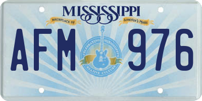 MS license plate AFM976