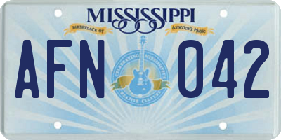 MS license plate AFN042