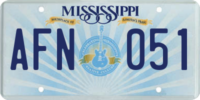 MS license plate AFN051