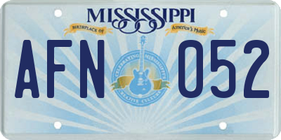 MS license plate AFN052