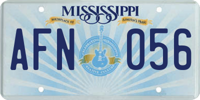 MS license plate AFN056