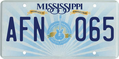 MS license plate AFN065