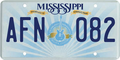 MS license plate AFN082