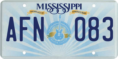 MS license plate AFN083