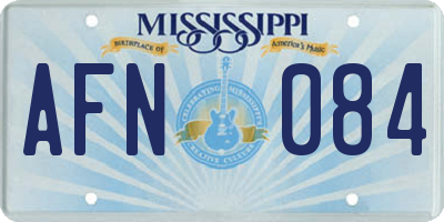 MS license plate AFN084