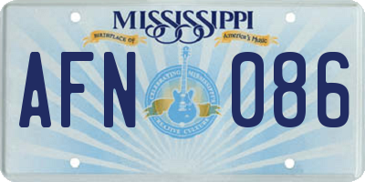 MS license plate AFN086
