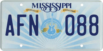 MS license plate AFN088
