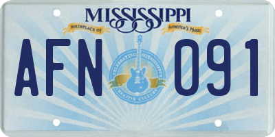 MS license plate AFN091