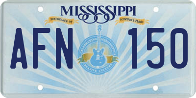 MS license plate AFN150