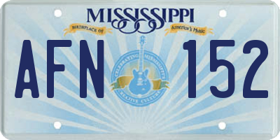 MS license plate AFN152