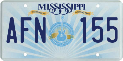 MS license plate AFN155