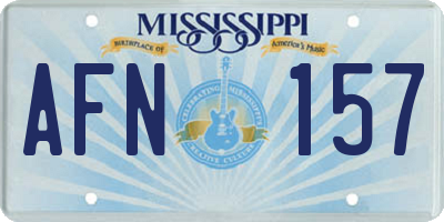 MS license plate AFN157