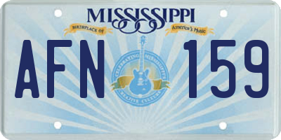 MS license plate AFN159