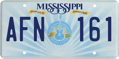 MS license plate AFN161