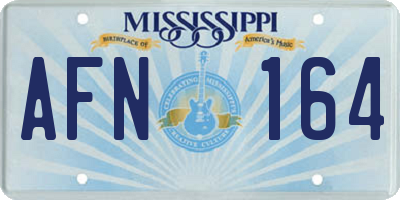 MS license plate AFN164