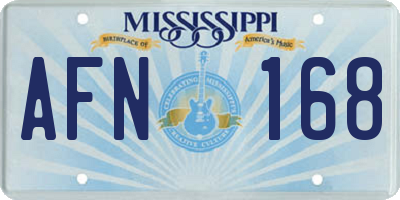 MS license plate AFN168