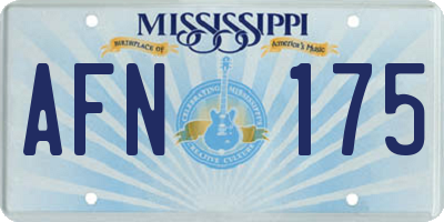 MS license plate AFN175