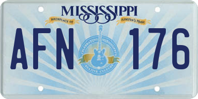 MS license plate AFN176