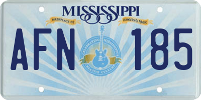MS license plate AFN185