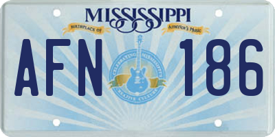 MS license plate AFN186
