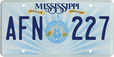 MS license plate AFN227